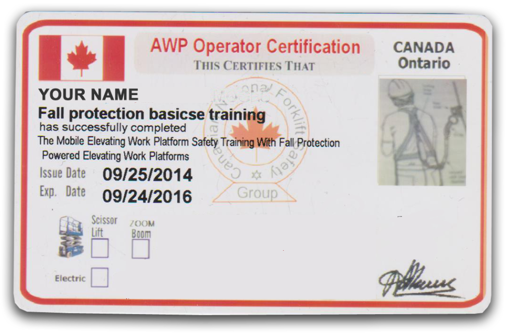 Fall Protection Certification